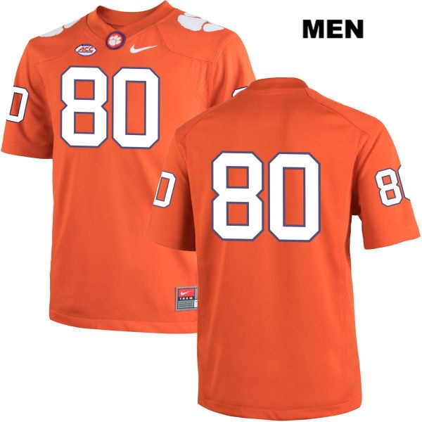 Men's Clemson Tigers #80 Milan Richard Stitched Orange Authentic Nike No Name NCAA College Football Jersey FTB8346HM